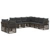 vidaXL Set Divano da Giardino 9 pz 9-Posti Grigio polyrattan