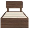 vidaXL Struttura del letto con testiera Quercia marrone 100 x 200 cm