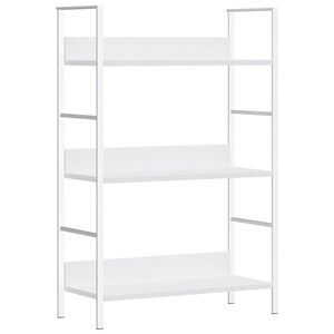 vidaXL Scaffale Libri 3 Ripiani Bianco 60x27,6x90,5 Legno Multistrato