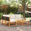 vidaXL Set di divani da giardino 5 pezzi con cuscini in legno di acacia e rattan