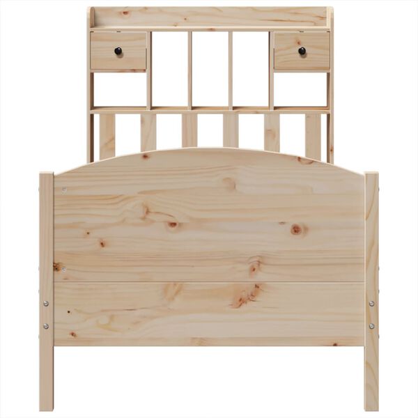 vidaXL Letto Libreria senza Materasso 100x200 cm in Legno di Pino