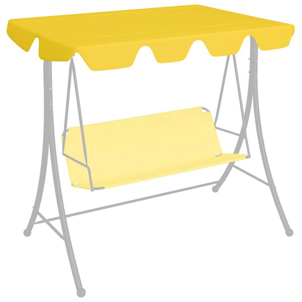 vidaXL Baldacchino per Dondolo Giardino Giallo 188/168x145/110 cm
