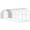 vidaXL Pollaio Argento 800 x 200 x 200 cm Acciaio zincato