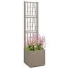 vidaXL Vaso da giardino Grigio 36 x 36 x 140 cm Polipropilene