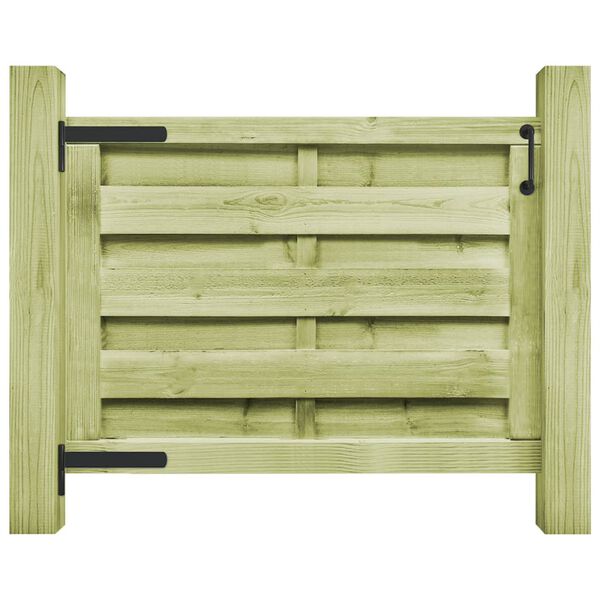 vidaXL Cancello da Giardino in Legno di Pino Impregnato 100x75cm Verde