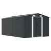 vidaXL Casetta da Giardino 257x392x181 cm in Metallo Antracite