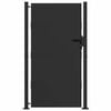 vidaXL Cancello da giardino con blocco Nero 110 x 180 cm