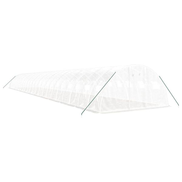 vidaXL Serra con Telaio in Acciaio Bianco 96 m&sup2; 24x4x2 m