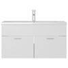 vidaXL Mobile Lavabo Integrato Bianco Rovere Sonoma Legno Multistrato