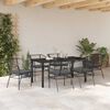 vidaXL Set da Pranzo per Giardino 7 pcs Nero polyrattan