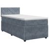 vidaXL Letto box spring con materasso Grigio Scuro 90 x 200 cm Velluto