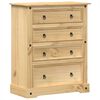 vidaXL Cassettiera Corona 92x48x114 cm in Legno Massello di Pino