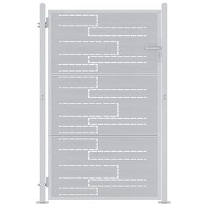 vidaXL Cancello da giardino 85 x 144 cm Acciaio Inox Bloccabile