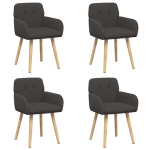vidaXL Sedie da pranzo 4 pz Boucl&eacute; Grigio Scuro 59 x 57 x 85 cm