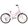 vidaXL Bici per Bambini con Trasportino Frontale 20'' Rosa e Nera