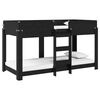 vidaXL Letto a Castello per Bambini Rovere Nero 90 x 190 cm