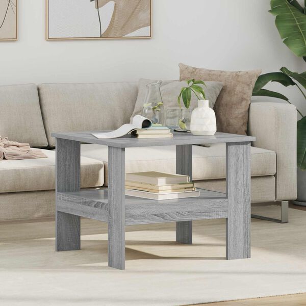 vidaXL Tavolino da salotto Grigio Sonoma 57 x 55 x 45 cm