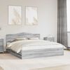 vidaXL Struttura del letto con cassetto Grigio Sonoma 200 x 200 cm