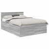 vidaXL Struttura del letto con testiera Grigio Sonoma 160 x 200 cm