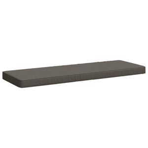 vidaXL Cuscino per Panchina a 1 Pezzo VUGHT 100% Poliestere Grigio