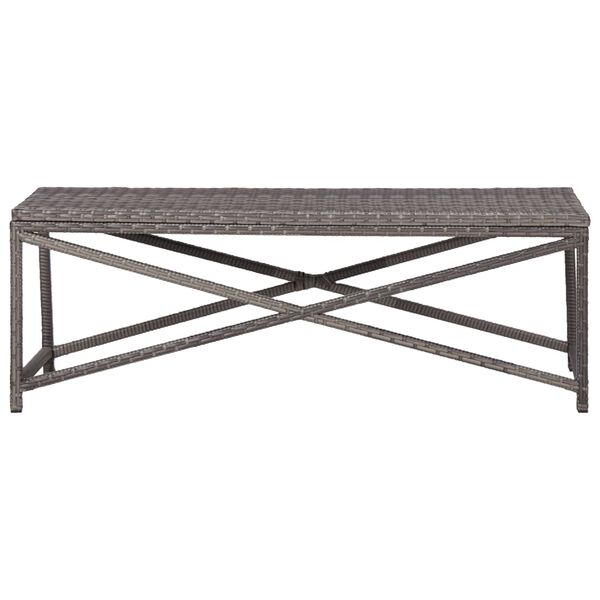 vidaXL Panchina da Giardino 120 cm in Polyrattan Grigio