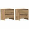 vidaXL Armadio da Notte 2 pcs Rovere artigianale 45 x 34 x 44,5 cm
