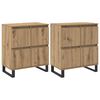 vidaXL Credenza 2 pz Rovere artigianale 60 x 35 x 70 cm