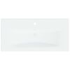 vidaXL Lavabo da Incasso con Rubinetto 81x39x18 cm in Ceramica Bianco