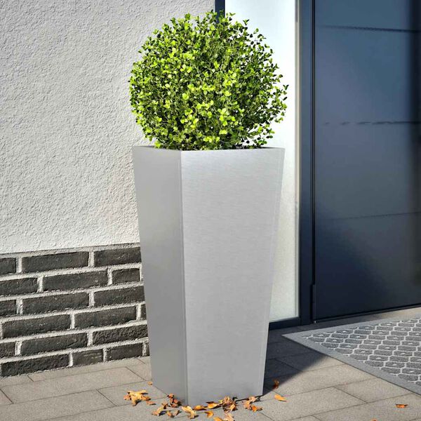vidaXL Fioriere da Giardino 2 pz 35x35x75 cm in Acciaio Zincato