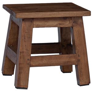 vidaXL Pouf Naturale 26 x 26 x 26 cm Legno di Mogano