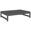 vidaXL Poggiapiedi da Giardino 120x80 cm Legno Massello di Pino Grigio