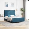 vidaXL Letto a molle con testiera Blu Scuro 140 x 200 cm Velluto