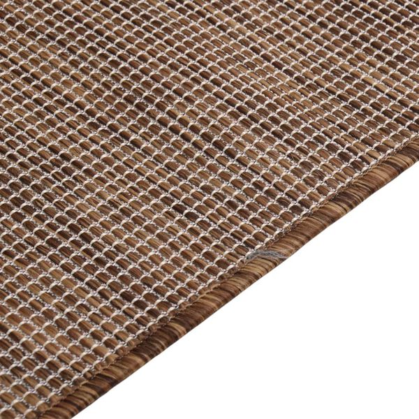 vidaXL Tappeto da Esterni a Tessitura Piatta 160x230 cm Marrone