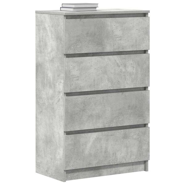 vidaXL Credenza Grigio Cemento 60x35x98,5 cm in Legno Multistrato