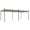 vidaXL Pergola con Tetto Retrattile Tortora 589x292x230 cm