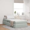 vidaXL Letto con contenitore e materasso Grigio chiaro 100 x 200 cm
