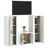 vidaXL Set Mobili Porta TV 3 pz Bianco in Legno Multistrato