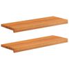 vidaXL Tappeti per scale 2 pz 80 x 25 x 2 cm Marrone Chiaro