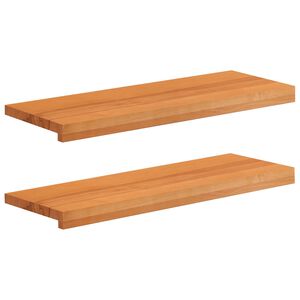 vidaXL Tappeti per scale 2 pz 80 x 25 x 2 cm Marrone Chiaro