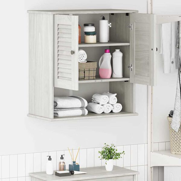 vidaXL Mobile da Bagno VIGO Bianco e Bianco Antico 67,5 x 34 x 71,5 cm
