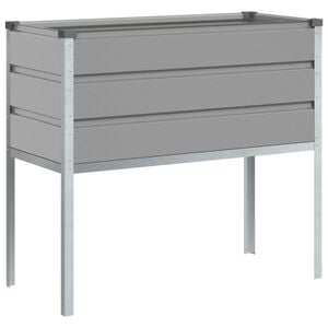 vidaXL Fioriera Grigio chiaro 100 x 45 x 90 cm Acciaio zincato