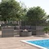 vidaXL Set Divani da Giardino 6 pz con Cuscini in Polyrattan Grigio