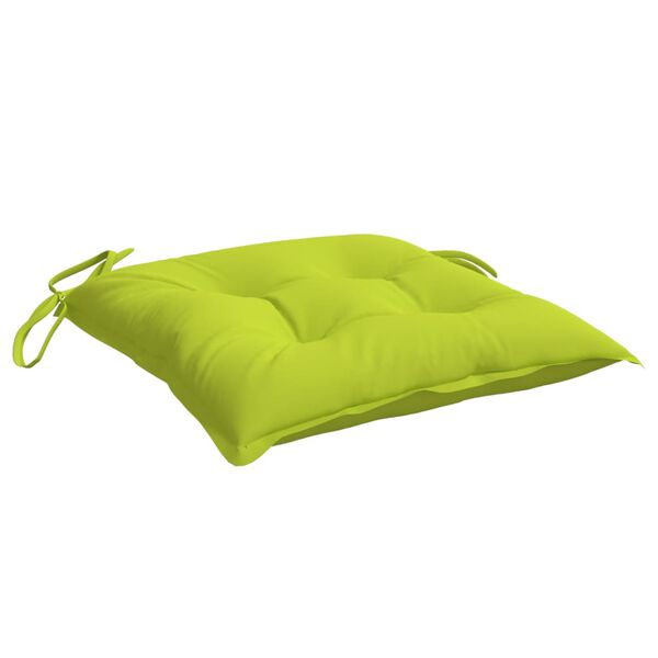 vidaXL Cuscini per Sedia 6 pz Verde Intenso 40x40x7 cm Tessuto Oxford