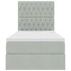 vidaXL Letto con contenitore e materasso Grigio chiaro 100 x 200 cm