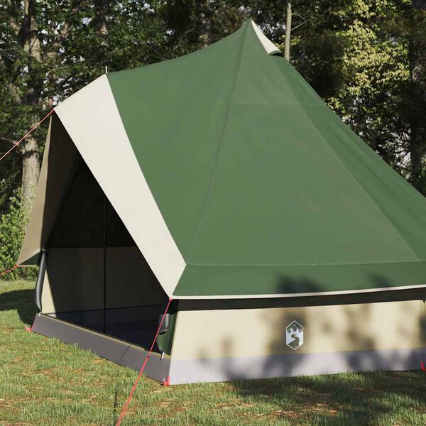 vidaXL Tenda Tipi con tetto Verde 400 x 346 x 250 cm taffet&agrave;