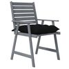 vidaXL Sedie Pranzo per Esterni con Cuscini 4 pz Legno Massello Acacia