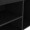 vidaXL Panca Porta Scarpe Cuscino Nero Lucido 80x30x47cm Multistrato