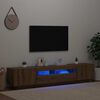 vidaXL Mobile Porta TV con LED Artigianale 200x35x40 cm Multistrato