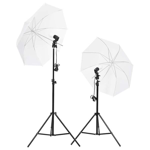 vidaXL Kit per Studio Fotografico con Set di Luci e Fondale