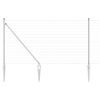 vidaXL Recinzione con Posto Argento 1 x 10 m Acciaio